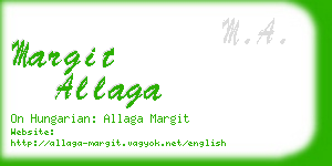 margit allaga business card